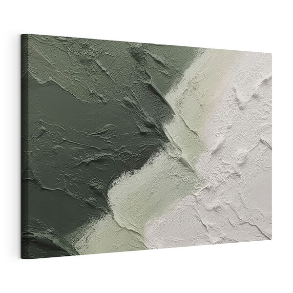 Canvas Schilderijen Textuur groen en wit abstracte kunst