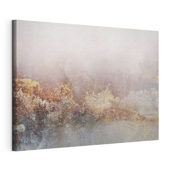 Gestructureerd abstract landschap met gedempte tinten Canvas Schilderijen Gestructureerd abstract landschap met gedempte tinten