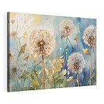 Canvas Schilderijen Aquarelverfschilderij van paardenbloemen