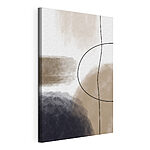 Canvas Schilderijen Abstracte vormen in neutrale tinten