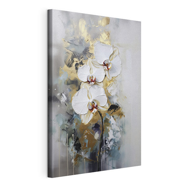 Schilderij van witte bloemen Canvas Schilderijen Schilderij van witte bloemen