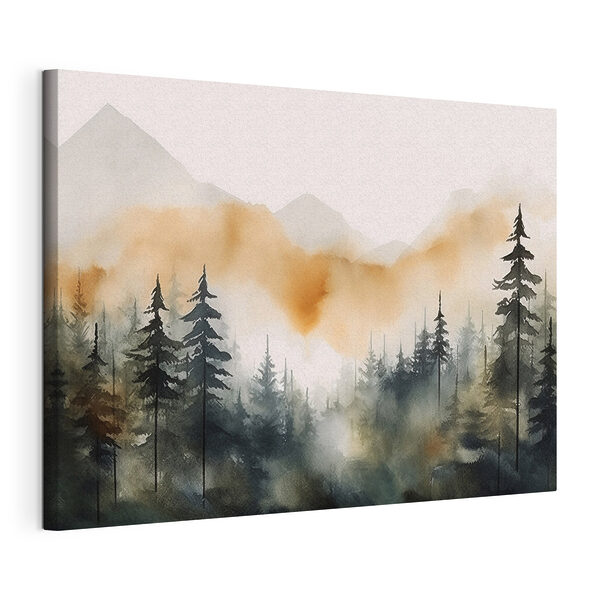 Canvas Schilderijen Zwart-wit afbeelding van een boom