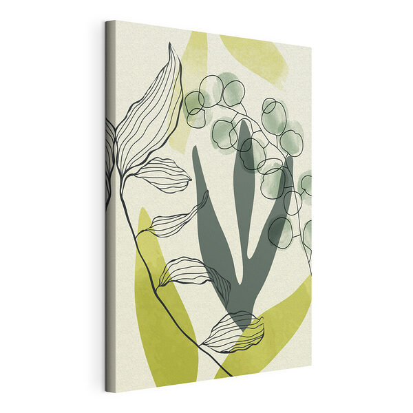 Canvas Schilderijen Tekening van een plant