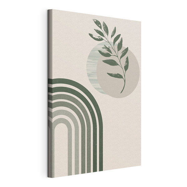 Canvas Schilderijen Abstract bladeren en bogen ontwerp