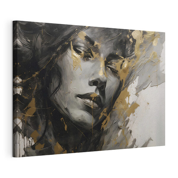 "Gefluister in artistiek verbrijzelde stilte" Canvas Schilderijen "Gefluister in artistiek verbrijzelde stilte"