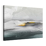 Canvas Schilderijen Abstract landschap met getextureerde penseelstreken