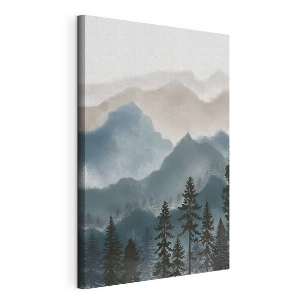 Canvas Schilderijen Silhouet van een boom