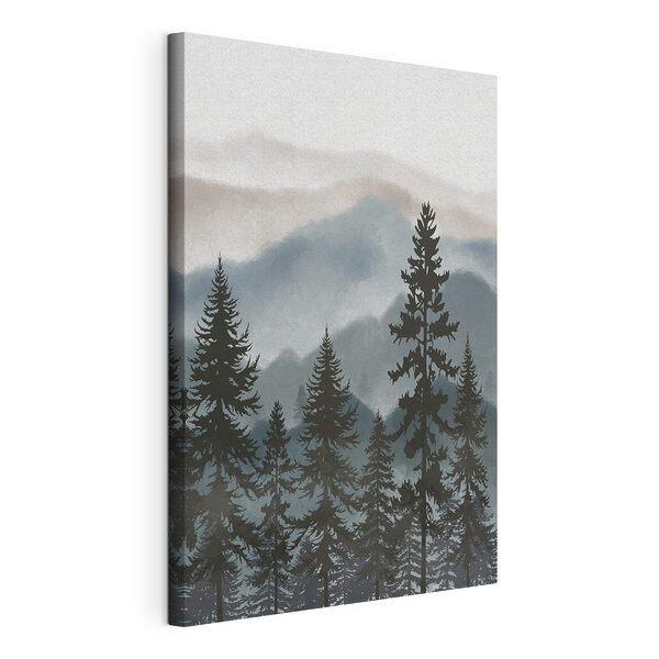 Canvas Schilderijen Silhouet van een boom