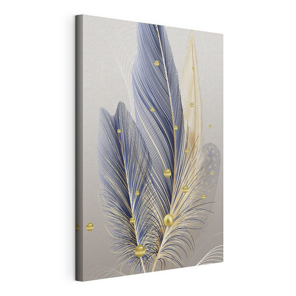 Elegante veren in een sereen ontwerp Canvas Schilderijen Elegante veren in een sereen ontwerp