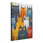 Canvas Schilderijen Schilderij van een kat