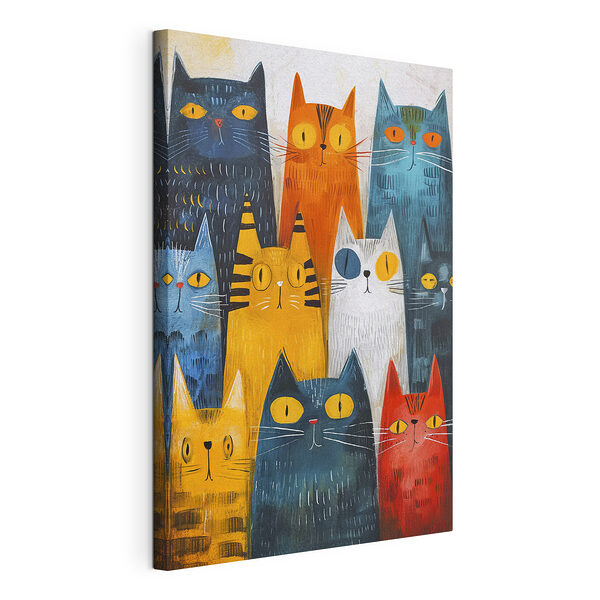 Schilderij van een kat Canvas Schilderijen Schilderij van een kat