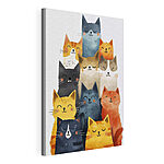Canvas Schilderijen Groep katten met verschillende kleuren