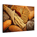 Canvas Schilderijen Assortiment broden met tarwestengels
