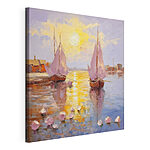 Canvas Schilderijen Schilderij van een zeilboot