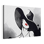 Canvas Schilderijen Vrouw met hoed