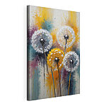 Canvas Schilderijen Paardenbloem met zaden