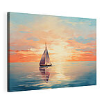 Canvas Schilderijen Reflectie van een boot in water