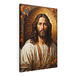 Canvas Schilderijen Heilig figuur met stralende halo aura