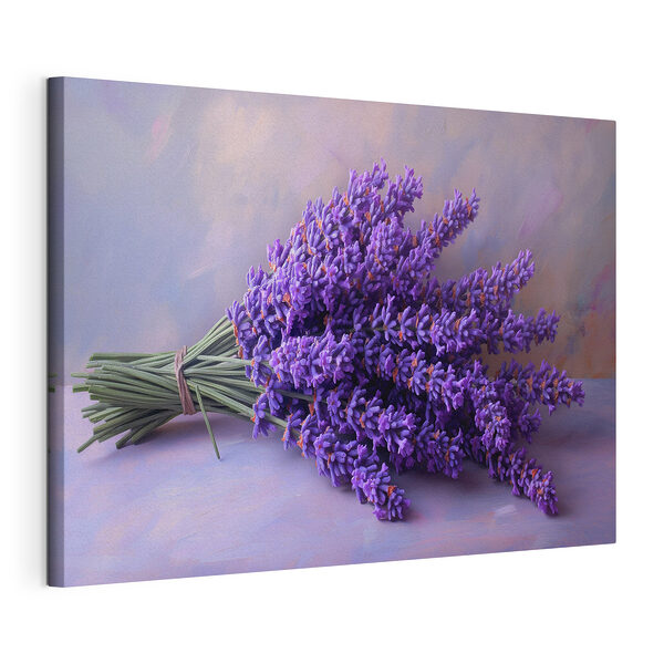 Bos paarse bloemen Canvas Schilderijen Bos paarse bloemen