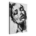 Canvas Schilderijen Schilderij van het gezicht van een vrouw