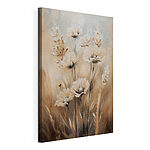 Canvas Schilderijen Schilderen van bloemen en gras