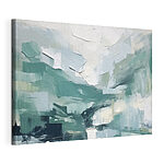 Canvas Schilderijen Abstract landschap in zachte groene tinten
