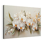 Canvas Schilderijen Orchideeën in elegante ivoorkleurige bloei