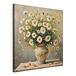 Canvas Schilderijen Madeliefjes in een decoratieve vaas
