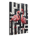Canvas Schilderijen Schilderij van een flamingo