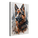 Canvas Schilderijen Schilderij van een hond