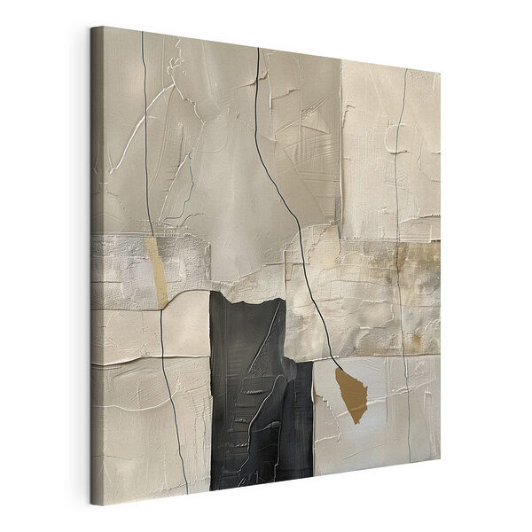 Canvas Schilderijen Subtiele lagen van abstractie in aardetinten