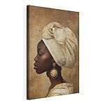 Canvas Schilderijen Vrouw met hoofddoek
