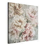 Canvas Schilderijen Delicate bloemen in zachte tinten
