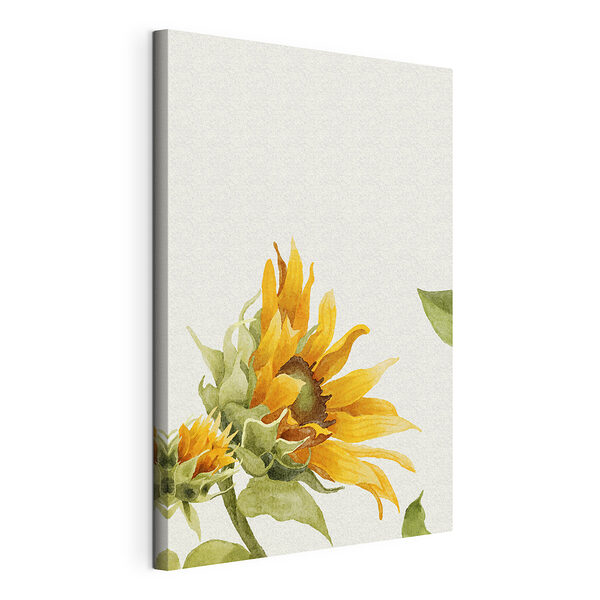 Zonnebloem fleurt de dag op Canvas Schilderijen Zonnebloem fleurt de dag op