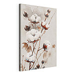 Canvas Schilderijen Katoen bloeit in delicate omhelzing