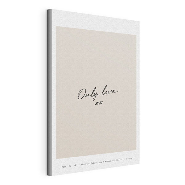 Tekst kunstwerk: "Only love xx" Canvas Schilderijen Tekst kunstwerk: "Only love xx"