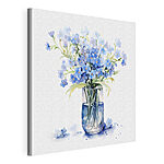 Canvas Schilderijen Aquarel van een vaas met bloemen