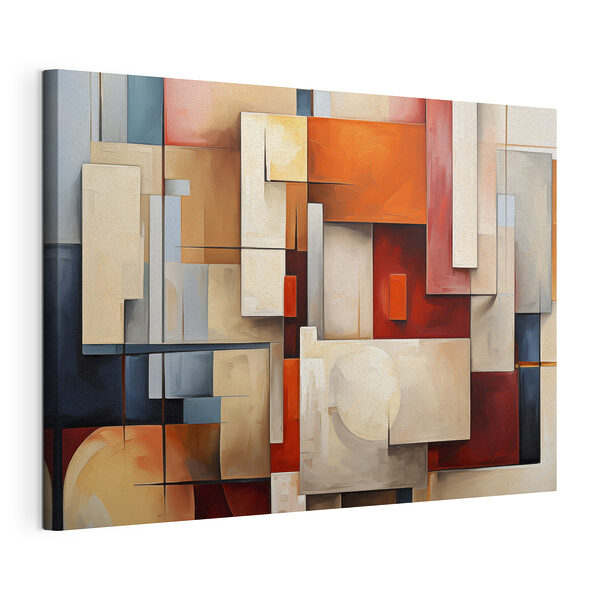 Canvas Schilderijen Schilderen van een kleurrijk patroon