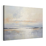 Canvas Schilderijen Kalm waterlichaam met wolken in de lucht