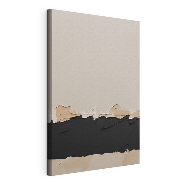 Canvas Schilderijen Witte en zwarte muur