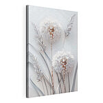 Canvas Schilderijen Witte bloem met witte bladeren