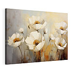 Canvas Schilderijen Schilderij van witte bloemen