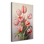 Canvas Schilderijen Schilderij van roze tulpen