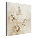 Canvas Schilderijen Groep vliegende witte vogels