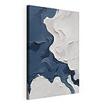 Canvas Schilderijen Blauwe en witte verf