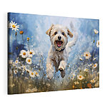 Canvas Schilderijen Hond springt in de lucht