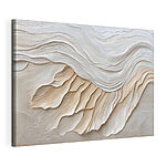 Canvas Schilderijen Wit en bruin golvend patroon