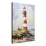 Canvas Schilderijen Schilderij van een vuurtoren
