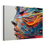 Canvas Schilderijen Surrealistische wervelingen van emotioneel portret