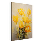 Canvas Schilderijen Schilderij van gele bloemen